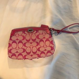 Coach pink clutch